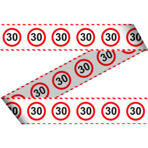 30 Jaar Verkeersbord Afzetlint - 15 meter