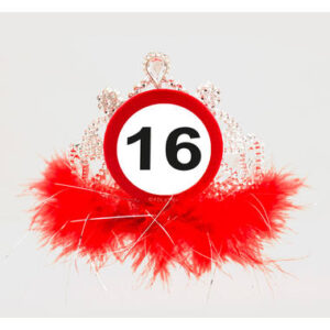 16 Jaar Verkeersbord Tiara