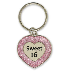 Glitter Sleutelhanger - Sweet 16
